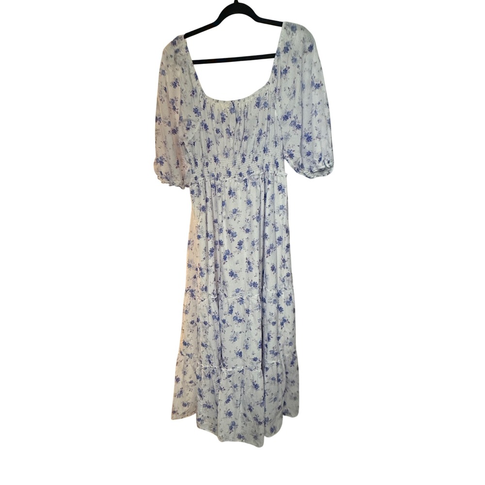 LoveShackFancy Target Gemma Maxi Dress Floral Cottagecore Blue White Large - Picture 3 of 6